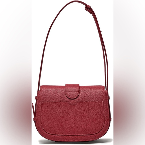 NWT Senreve Cadence Crossbody Italian Pebbled Leather Merlot Burgundy Red Gold - Picture 14 of 16